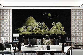 铜仁森佰汇航空纤维墙咔（湖光山色）